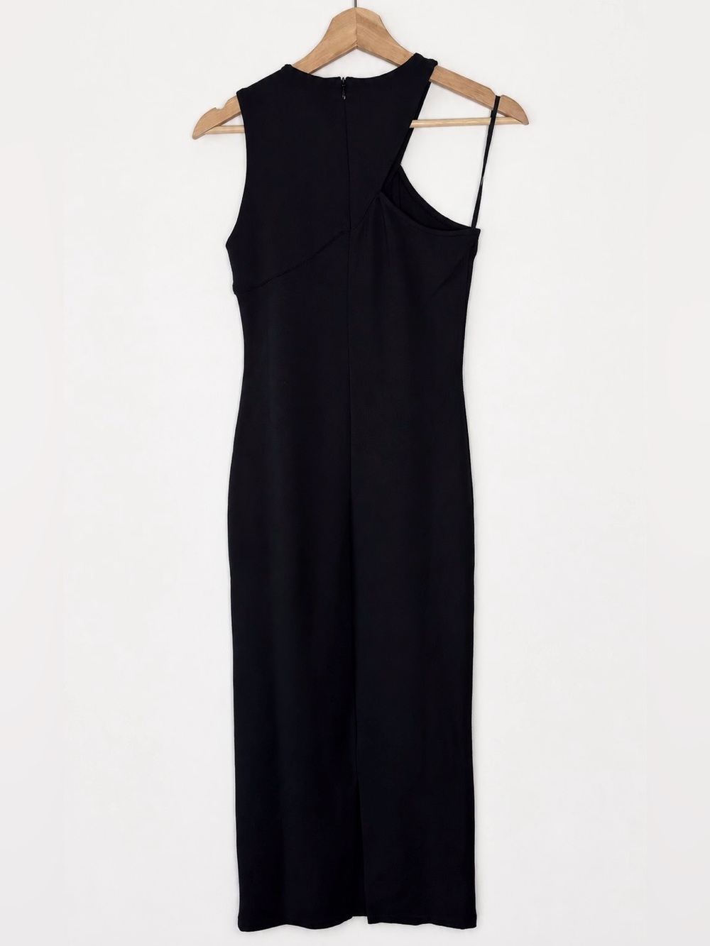 Marcella NYC Sabrina Dress Ponte Cocktail Asymmetric Midi Size XS - Picture 9 of 16
